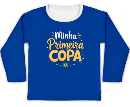 Camiseta Kids Azul Minha Primeira Copa
