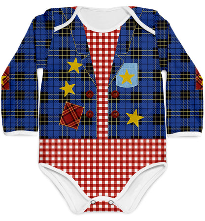 Body Colete Caipira Azul