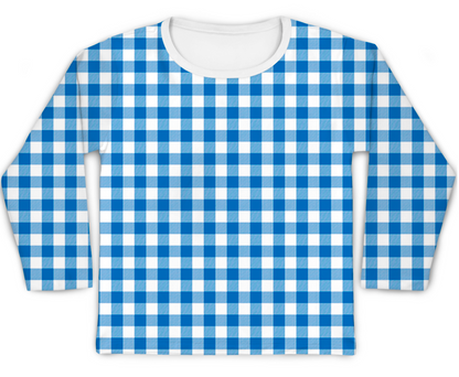 Camiseta Kids Xadrez Azul Escuro
