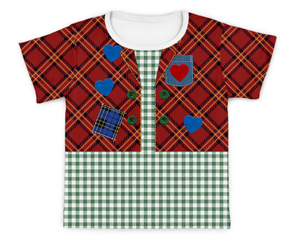 Camiseta Kids Colete Caipira Vermelho