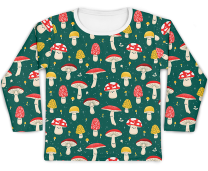 Camiseta Kids Cogumelo Verde