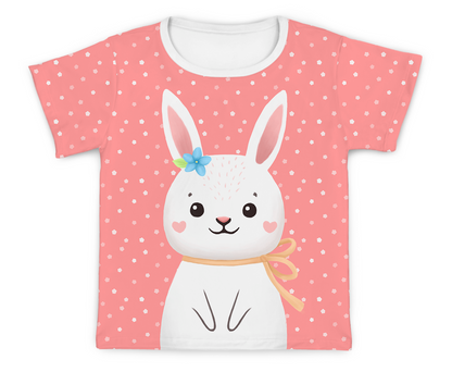 Camiseta Kids Coelha Rosa