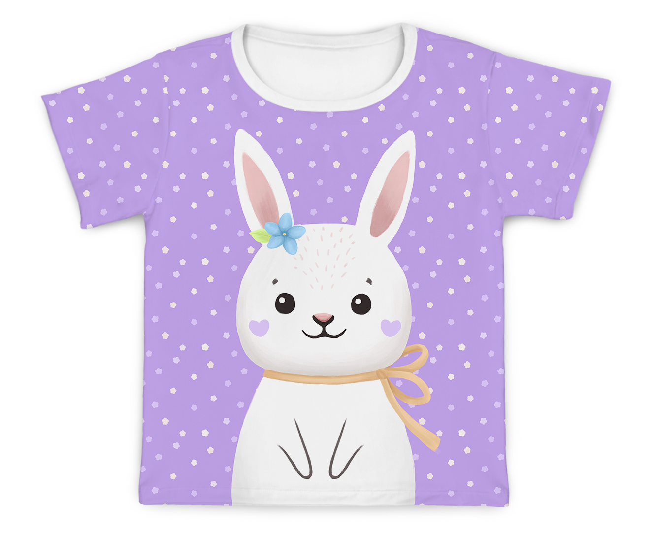 Camiseta Kids Coelha Lilás