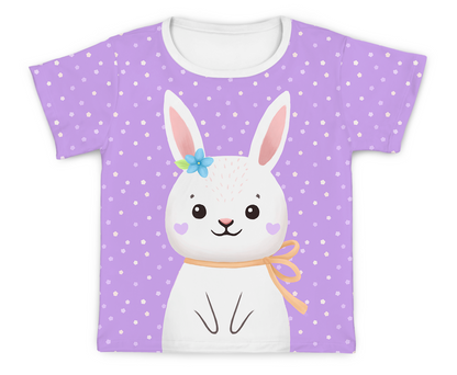 Camiseta Kids Coelha Lilás