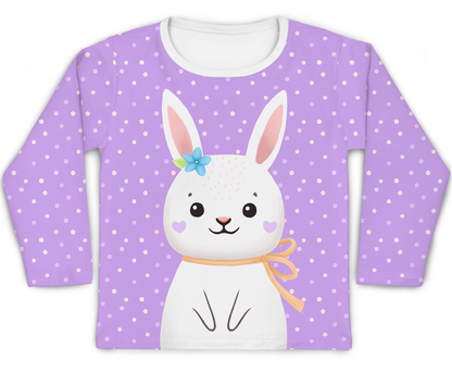 Camiseta Kids Coelha Lilás
