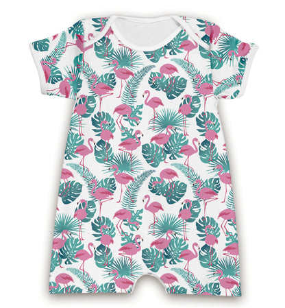 Romper Flamingo Folhas