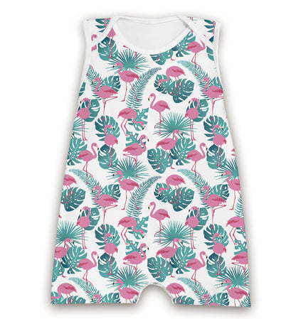 Romper Flamingo Folhas