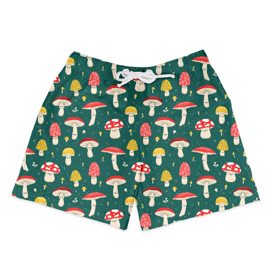 Shorts Infantil Cogumelo Verde