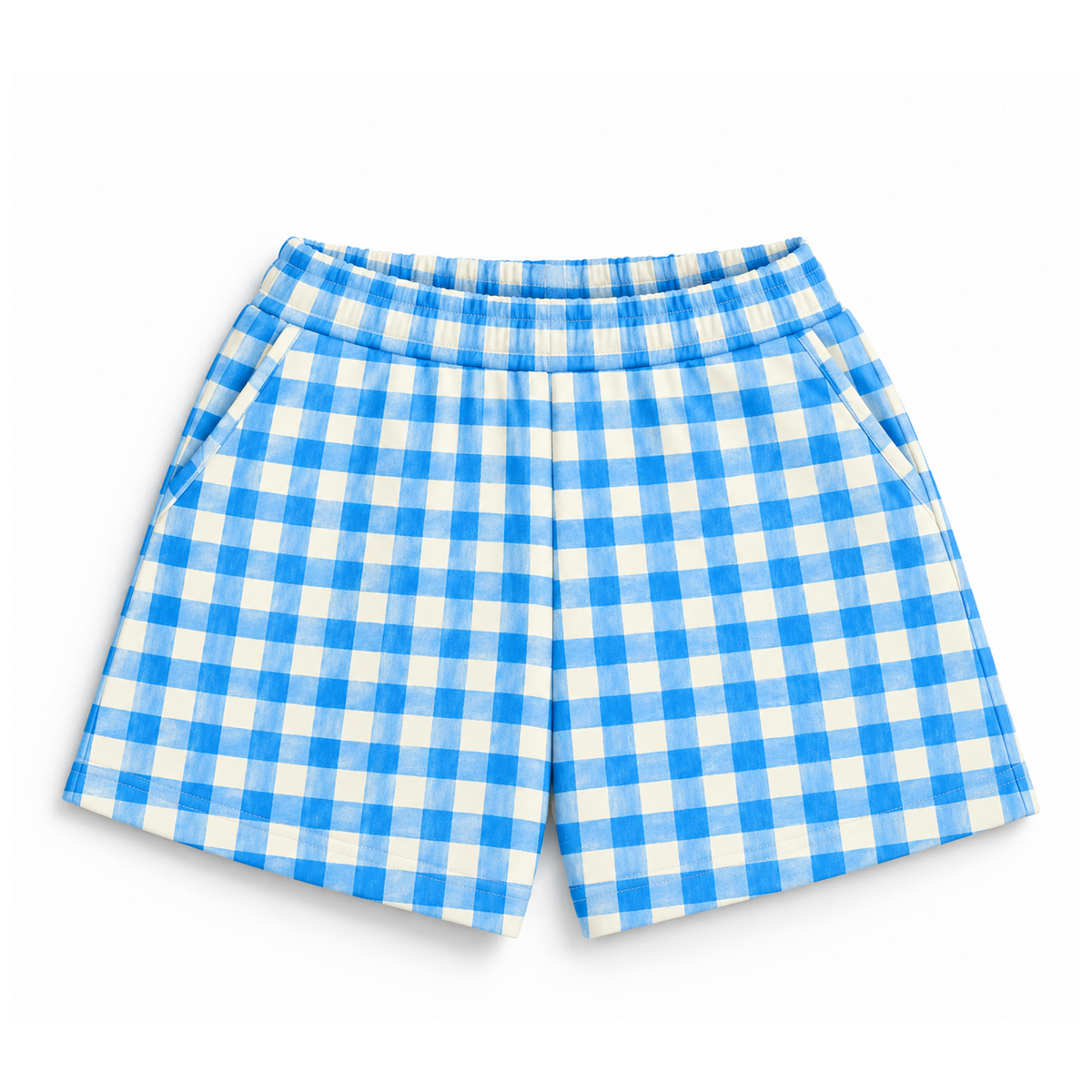 Shorts Infantil Xadrez Azul