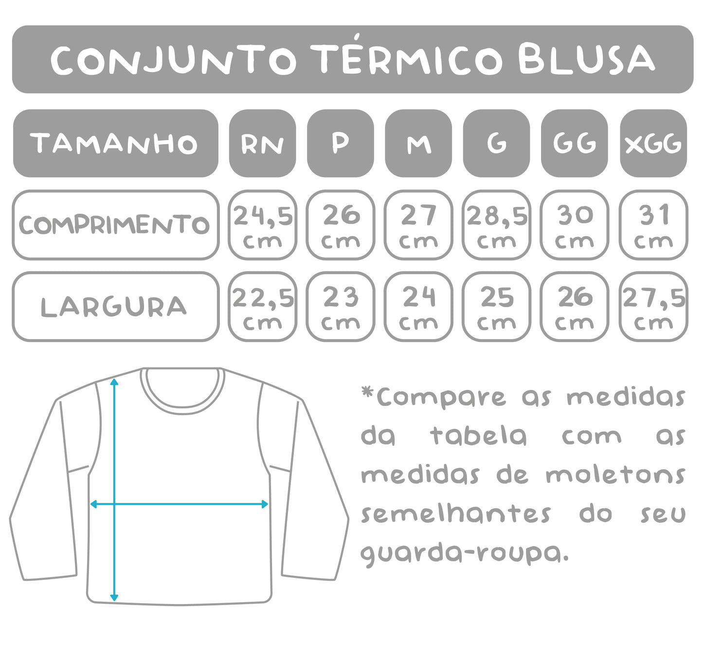 Conjunto térmico - Pijaminha Liso Branco