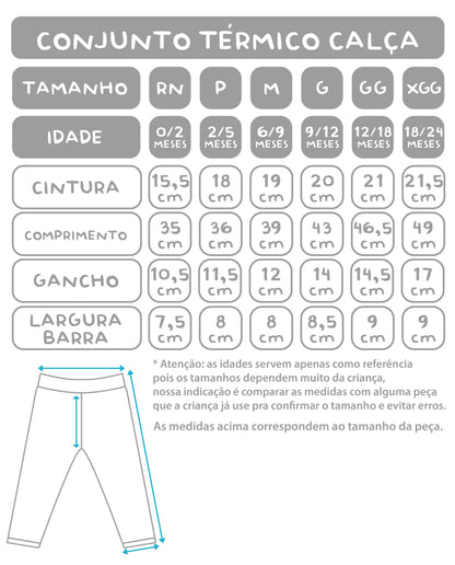Conjunto térmico - Pijaminha Liso Branco