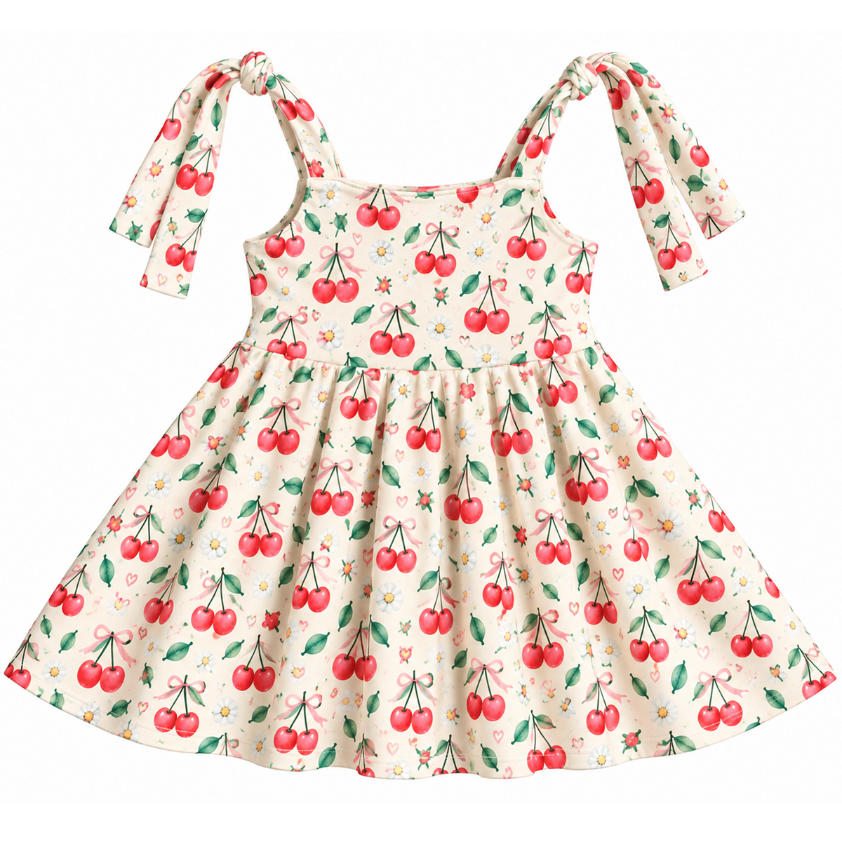 Vestido Lacinho Cerejas