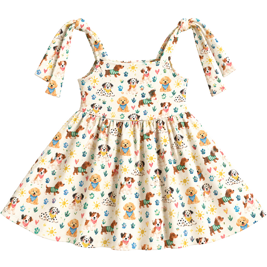 Vestido Lacinho Cachorrinhos