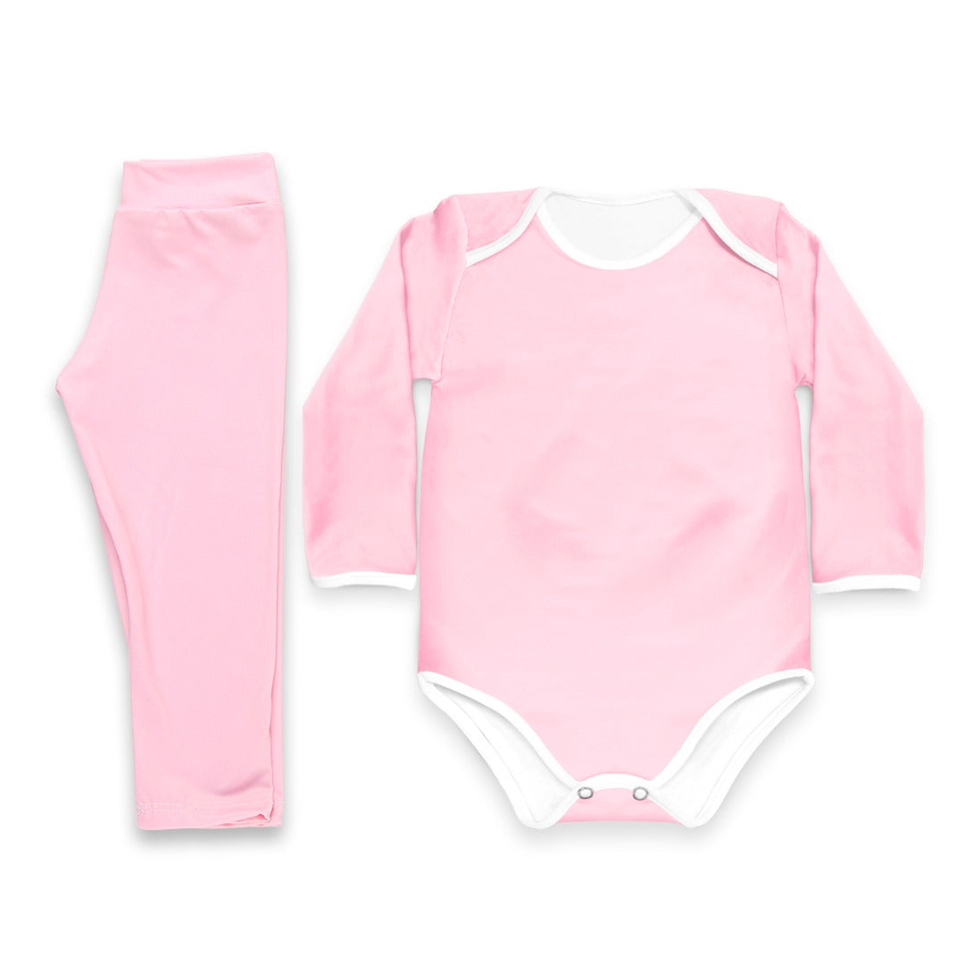 Conjunto térmico Body - Pijaminha Liso Rosa