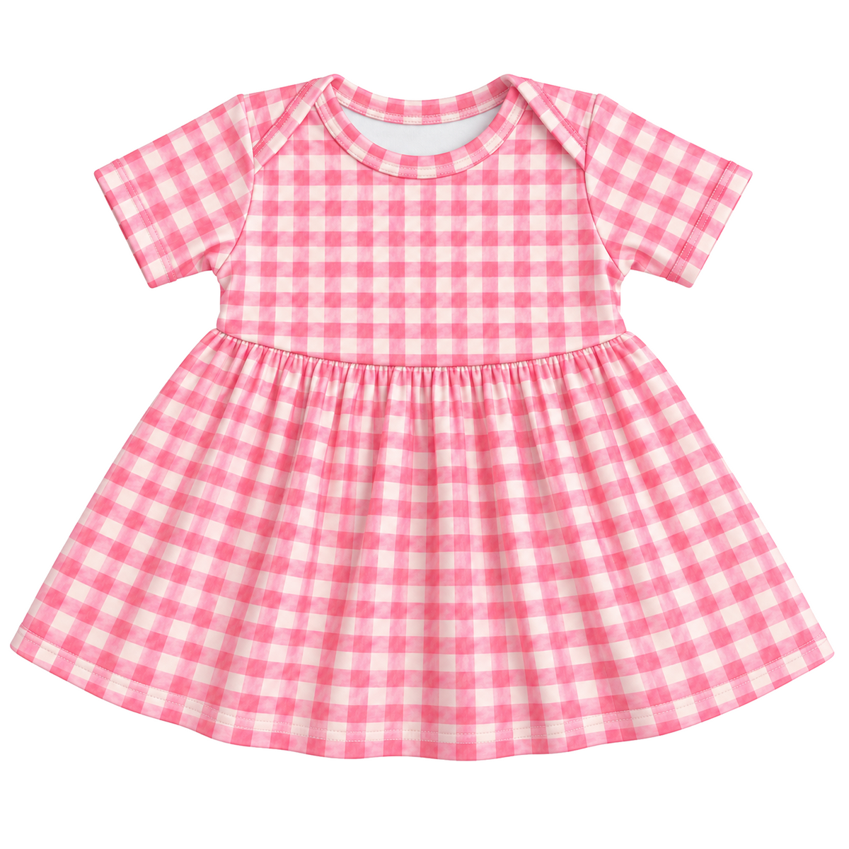 Body Vestido Xadrez Rosa
