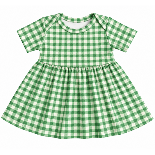 Body Vestido Xadrez Verde