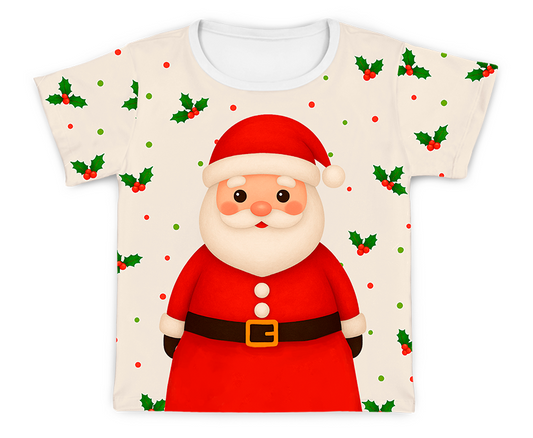 Camiseta Kids Papai Noel Natalino