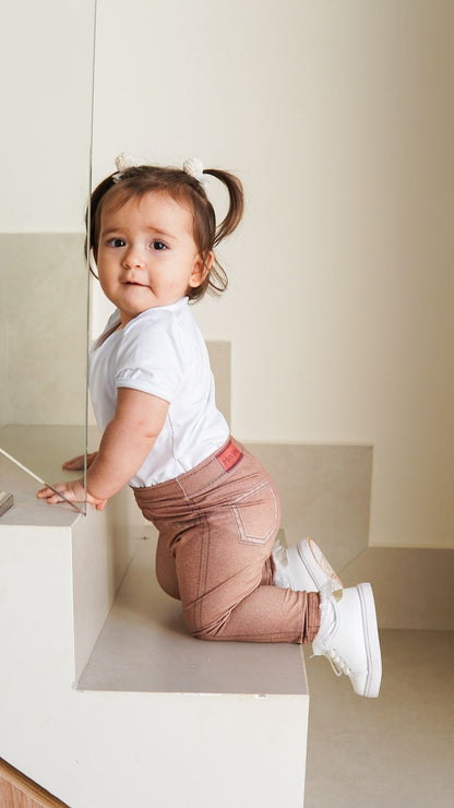 Jeans Marrom Bebê MiniBoo