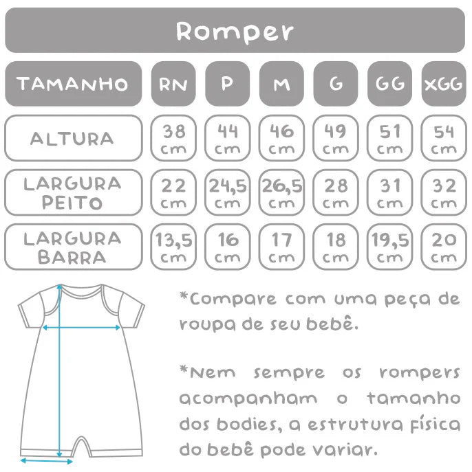 Combo Romper Papai Noel + Touca