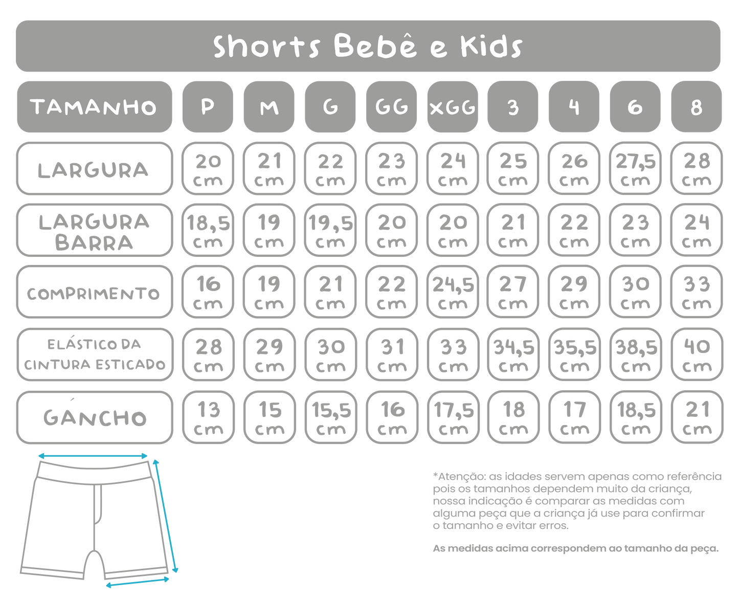 Shorts Tal Pai Tal Baby Videogame Azul