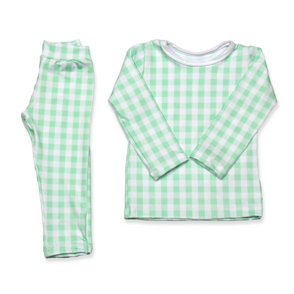 Conjunto térmico - Pijaminha Xadrez Verde