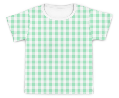 Camiseta Kids Xadrez Verde