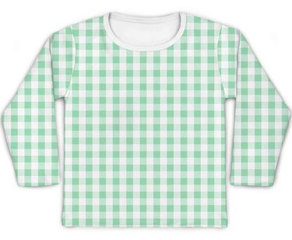 Camiseta Kids Xadrez Verde