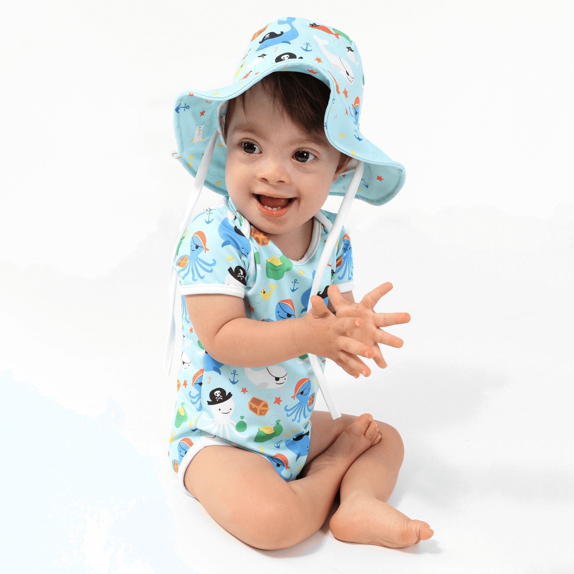 Combo Body + Chapéu Piratinhas do Mar - Mini Boo Store