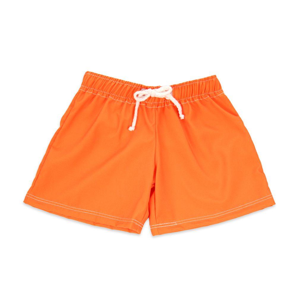 Shorts Infantil Liso Laranja - Mini Boo Store