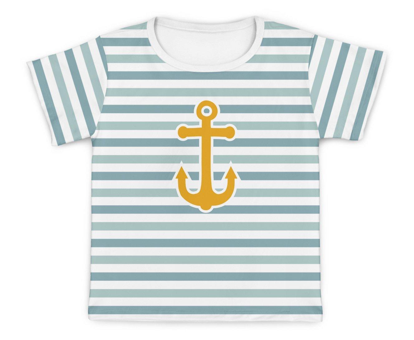 Camiseta Kids Âncora Laranja - Mini Boo Store