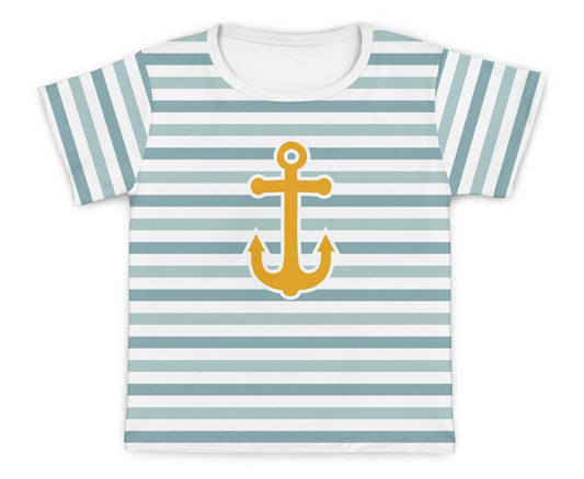 Camiseta Kids Âncora Laranja - Mini Boo Store