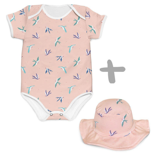 Combo Body + Chapéu Andorinhas - Mini Boo Store