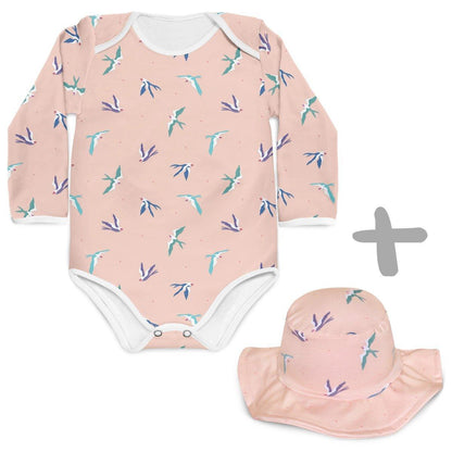 Combo Body + Chapéu Andorinhas - Mini Boo Store