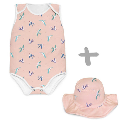 Combo Body + Chapéu Andorinhas - Mini Boo Store