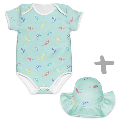 Combo Body + Chapéu Carpas - Mini Boo Store
