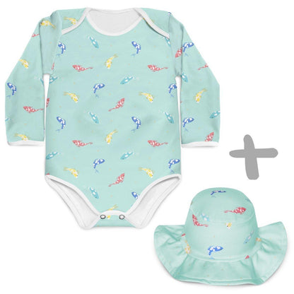 Combo Body + Chapéu Carpas - Mini Boo Store