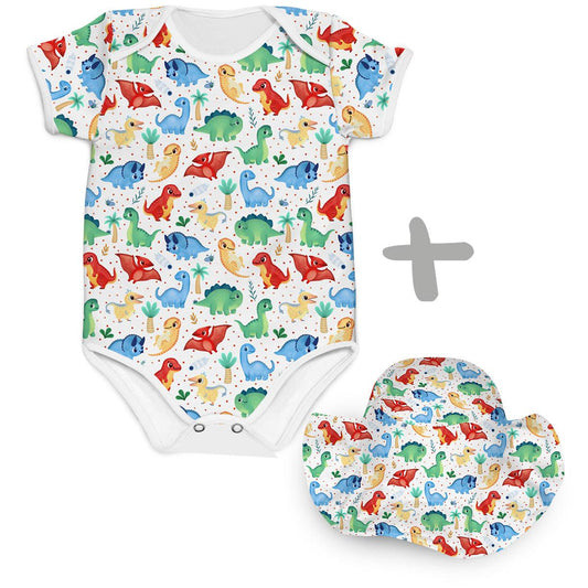 Combo Body + Chapéu Dinos - Mini Boo Store