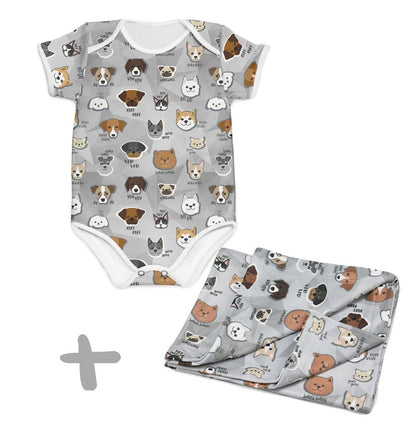 Combo Body + Mantinha Microsoft Dogs - Mini Boo Store