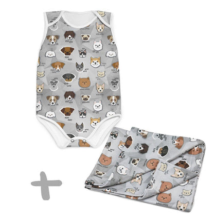 Combo Body + Mantinha Microsoft Dogs - Mini Boo Store