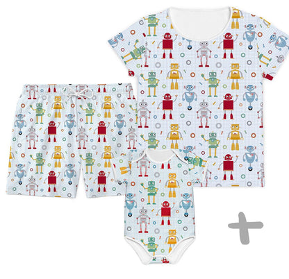 Combo Família Robôs - Bebê, Mamãe e Papai - Mini Boo Store