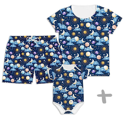 Combo Família Constelação - Bebê, Mamãe e Papai - Mini Boo Store