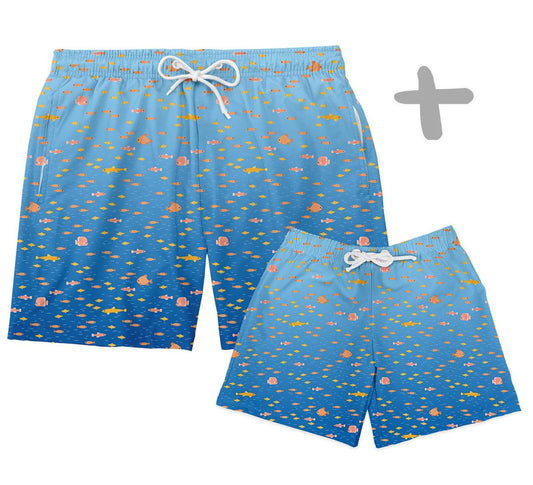 Shorts Tal Pai Tal Baby Peixinhos - Mini Boo Store