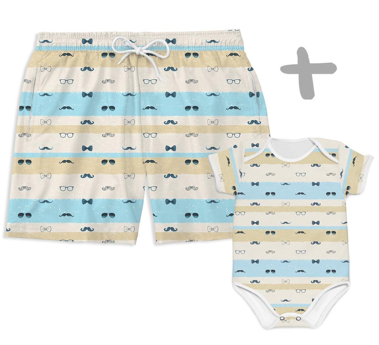 Tal Pai Tal Baby Mustache Azul - Mini Boo Store