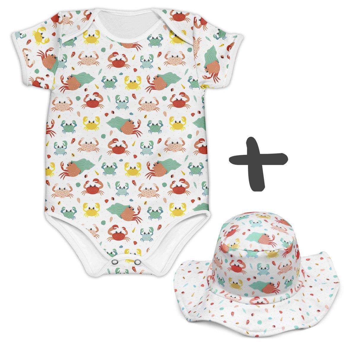 Combo Body + Chapéu Caranguejos - Mini Boo Store