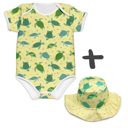 Combo Body + Chapéu Tartarugas - Mini Boo Store