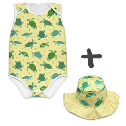 Combo Body + Chapéu Tartarugas - Mini Boo Store