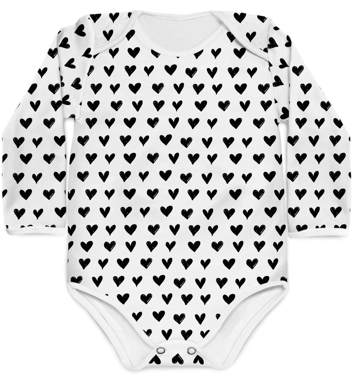 Body Coração da Mamãe P&B - Mini Boo Store