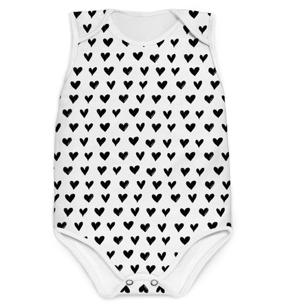Body Coração da Mamãe P&B - Mini Boo Store