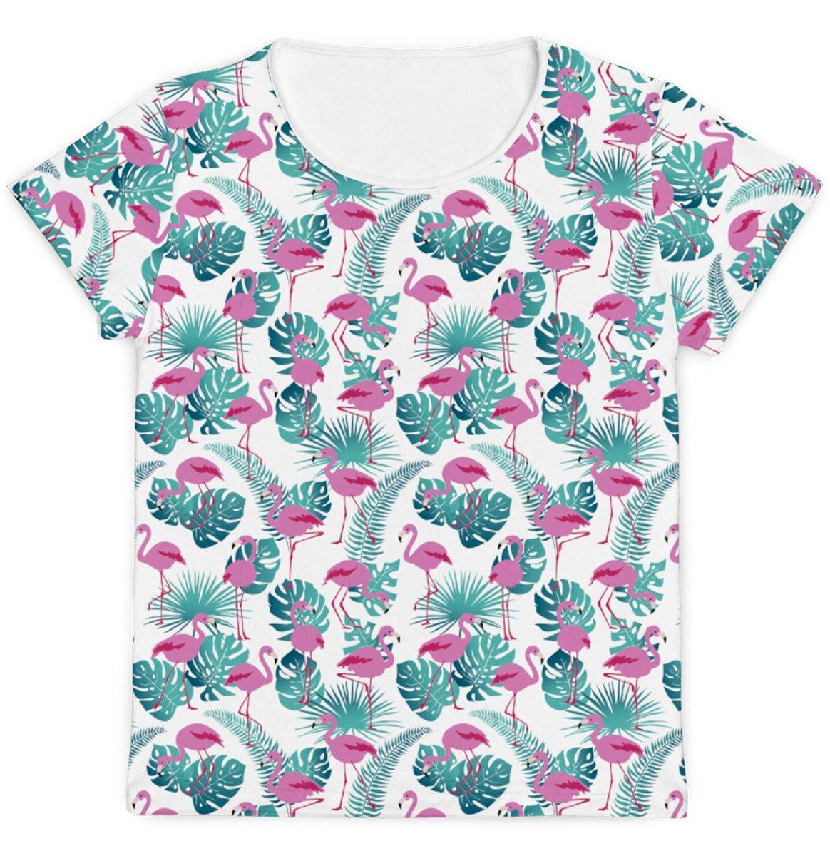 Camiseta Mamãe Flamingo Folhas - Mini Boo Store