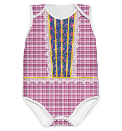 Combo Festa Junina Body + Saia Caipira Flores - Mini Boo Store